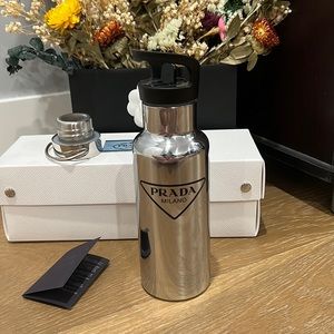 New in box Prada stainless steel thermal travel 500ml water bottle authentic